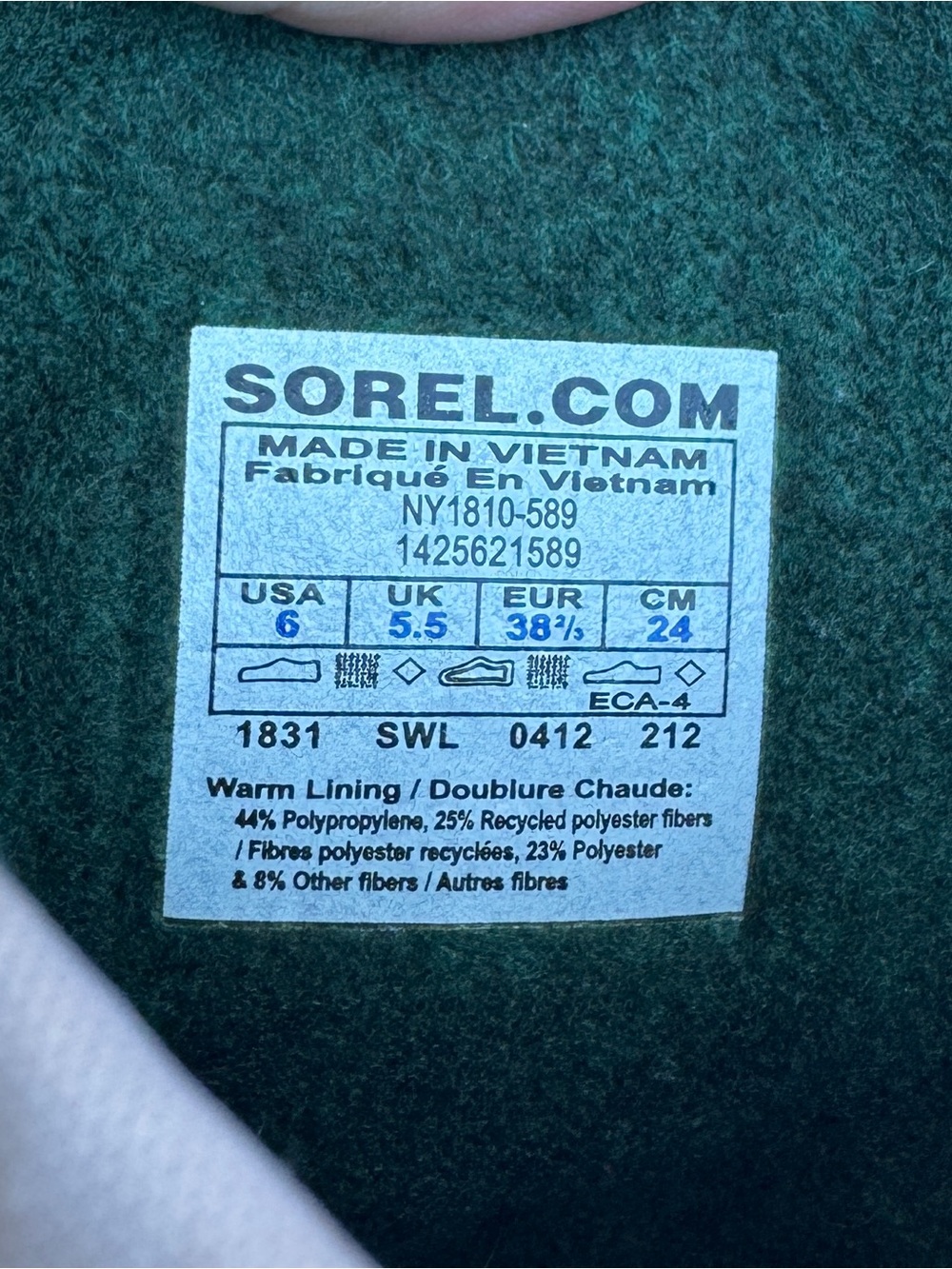Sorel Youth Flurry Waterproof Winter Snow Boots Purple Black Size 6 - Picture 6 of 6